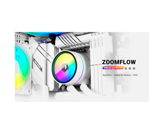 Система жидкостного охлаждения ID-Cooling ZOOMFLOW 240 XT V2 WHITE, изображение 10 Система жидкостного охлаждения ID-Cooling ZOOMFLOW 240 XT V2 WHITE, изображение 10