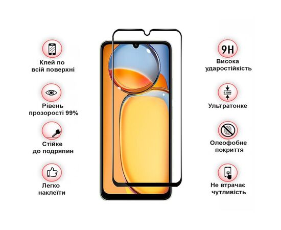 Стекло защитное BeCover Realme C63 Black (711794), изображение 3 Стекло защитное BeCover Realme C63 Black (711794), изображение 3