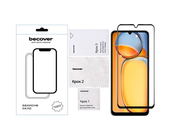 Стекло защитное BeCover Realme C63 Black (711794), изображение 4 Стекло защитное BeCover Realme C63 Black (711794), изображение 4