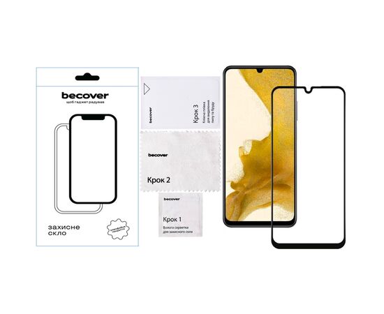 Стекло защитное BeCover ZTE Blade A34 Black (711796), изображение 4 Стекло защитное BeCover ZTE Blade A34 Black (711796), изображение 4