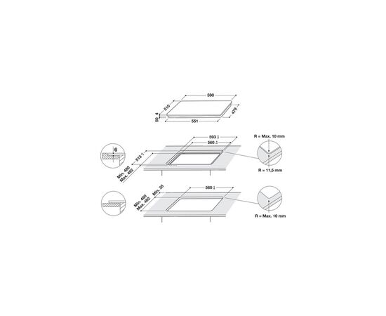 Варочная поверхность Whirlpool WSQ7360NE, изображение 6 Варочная поверхность Whirlpool WSQ7360NE, изображение 6