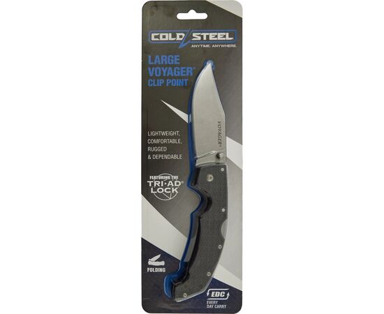 Нож Cold Steel Voyager Large Clip Point Black (блістер) (CS-29ACZ), изображение 3