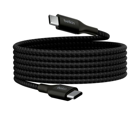 Дата кабель USB-C to USB-C 1.0m 240W Black Belkin (CAB015BT1MBK), изображение 5 Дата кабель USB-C to USB-C 1.0m 240W Black Belkin (CAB015BT1MBK), изображение 5