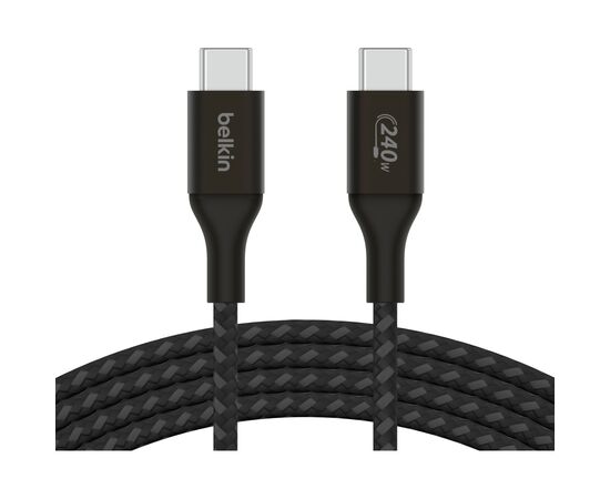 Дата кабель USB-C to USB-C 1.0m 240W Black Belkin (CAB015BT1MBK)