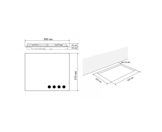Варочна поверхня Eleyus IMPREZA 60 WH CTF, зображення 9 Варочна поверхня Eleyus IMPREZA 60 WH CTF, зображення 9