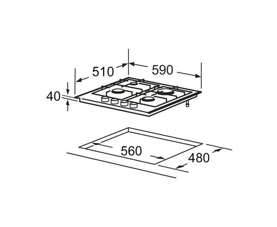 Варочная поверхность Interline HGS 763 FGT XM, изображение 8 Варочная поверхность Interline HGS 763 FGT XM, изображение 8