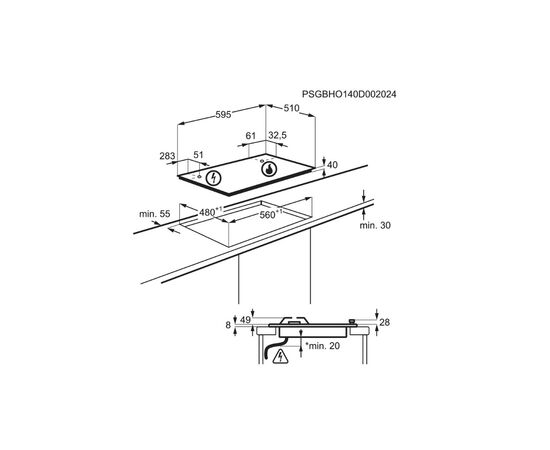 Варочная поверхность Electrolux EGH6343ROR, изображение 3 Варочная поверхность Electrolux EGH6343ROR, изображение 3