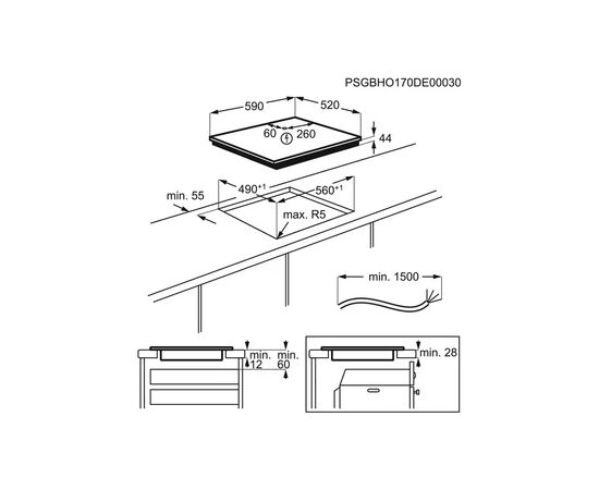 Варочная поверхность Electrolux CIR60430CB, изображение 12 Варочная поверхность Electrolux CIR60430CB, изображение 12