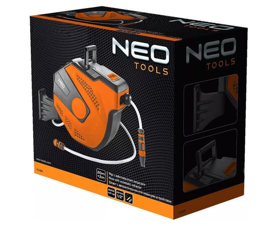 Поливочный шланг Neo Tools на автоматической катушке, 20м+2м, 1/2" (15-891), изображение 7 Поливочный шланг Neo Tools на автоматической катушке, 20м+2м, 1/2" (15-891), изображение 7