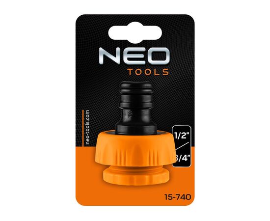 Коннектор для шланга Neo Tools для крана 1/2",3/4", с внутренней резьбой (15-740), изображение 11 Коннектор для шланга Neo Tools для крана 1/2",3/4", с внутренней резьбой (15-740), изображение 11