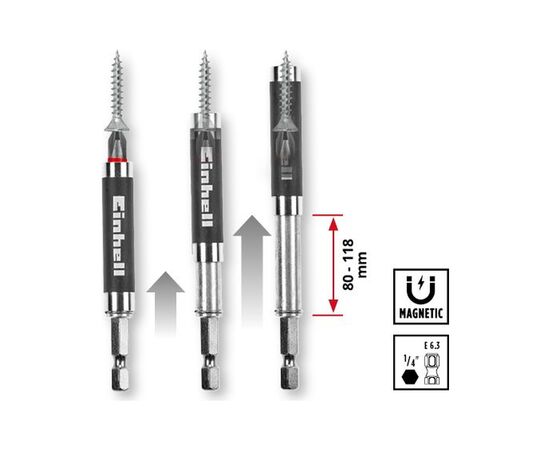Набор бит Einhell 42шт, HEX, PH, PZ, Torx, 50мм, кейс (118953), изображение 11 Набор бит Einhell 42шт, HEX, PH, PZ, Torx, 50мм, кейс (118953), изображение 11