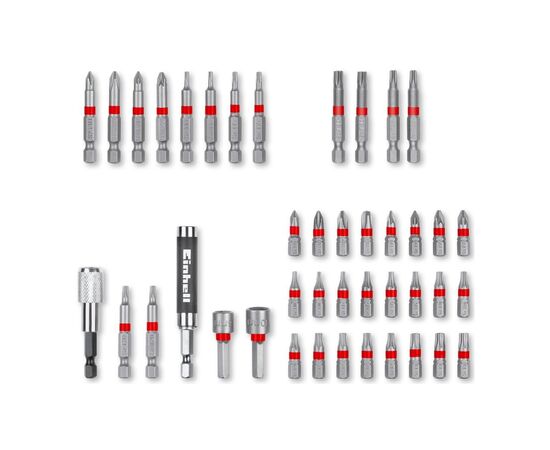 Набор бит Einhell 42шт, HEX, PH, PZ, Torx, 50мм, кейс (118953), изображение 4 Набор бит Einhell 42шт, HEX, PH, PZ, Torx, 50мм, кейс (118953), изображение 4