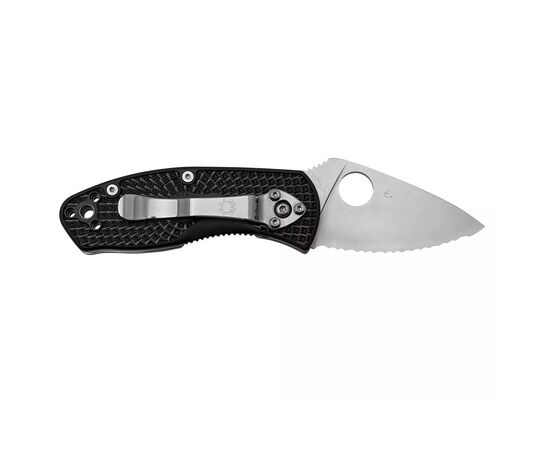 Нож Spyderco Ambitious Serrated Black (C148SBK), изображение 2 Нож Spyderco Ambitious Serrated Black (C148SBK), изображение 2