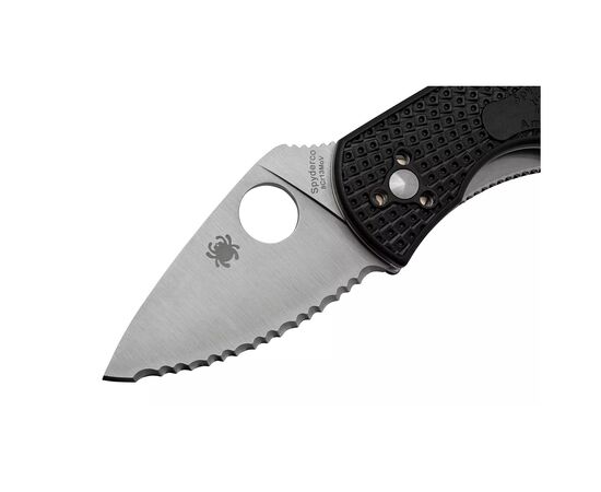 Нож Spyderco Ambitious Serrated Black (C148SBK), изображение 3 Нож Spyderco Ambitious Serrated Black (C148SBK), изображение 3