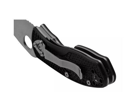 Нож Spyderco Ambitious Serrated Black (C148SBK), изображение 4 Нож Spyderco Ambitious Serrated Black (C148SBK), изображение 4