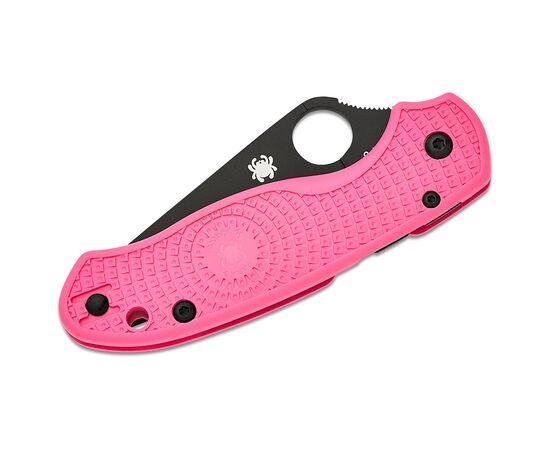 Нож Spyderco Para 3 DLC BD1N Pink FRN (C223PPNBK), изображение 3 Нож Spyderco Para 3 DLC BD1N Pink FRN (C223PPNBK), изображение 3