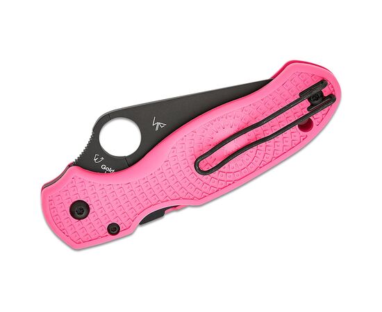Нож Spyderco Para 3 DLC BD1N Pink FRN (C223PPNBK), изображение 4 Нож Spyderco Para 3 DLC BD1N Pink FRN (C223PPNBK), изображение 4