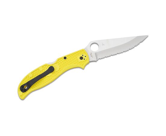 Нож Spyderco Stretch 2 XL H-2 Serrated Yellow FRN (C258SYL), изображение 2 Нож Spyderco Stretch 2 XL H-2 Serrated Yellow FRN (C258SYL), изображение 2