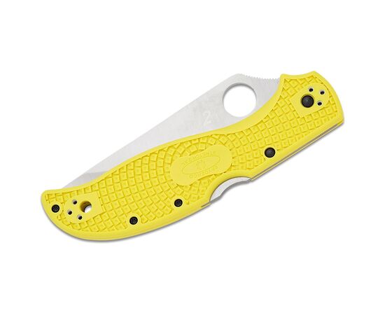 Нож Spyderco Stretch 2 XL H-2 Serrated Yellow FRN (C258SYL), изображение 4 Нож Spyderco Stretch 2 XL H-2 Serrated Yellow FRN (C258SYL), изображение 4