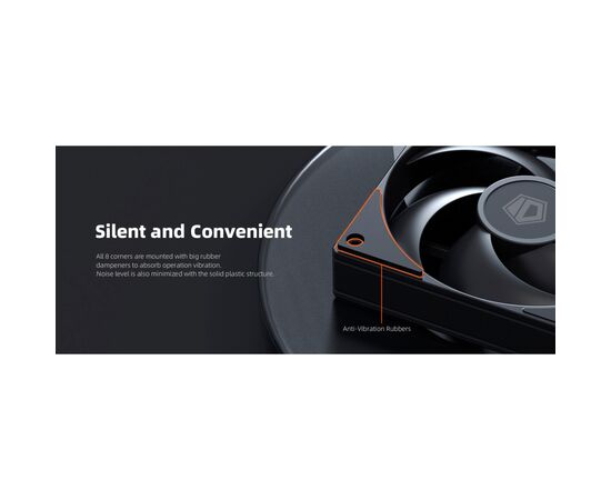 Кулер для корпуса ID-Cooling Вентилятор ID-Cooling AS-140-K Duet Black (AS-140-K DUET), изображение 10 Кулер для корпуса ID-Cooling Вентилятор ID-Cooling AS-140-K Duet Black (AS-140-K DUET), изображение 10