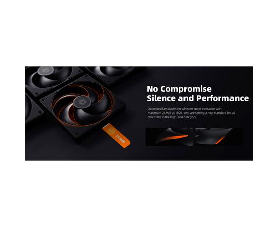 Кулер для корпуса ID-Cooling Вентилятор ID-Cooling AS-140-K Duet Black (AS-140-K DUET), изображение 7 Кулер для корпуса ID-Cooling Вентилятор ID-Cooling AS-140-K Duet Black (AS-140-K DUET), изображение 7