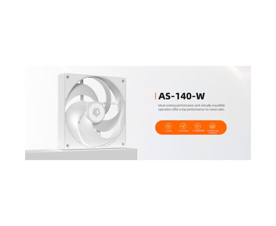 Кулер для корпуса ID-Cooling Вентилятор ID-Cooling AS-140-W White (AS-140-W), изображение 6 Кулер для корпуса ID-Cooling Вентилятор ID-Cooling AS-140-W White (AS-140-W), изображение 6