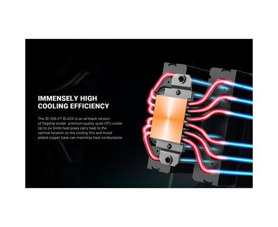 Кулер для процессора ID-Cooling SE-206-XT Full Black, изображение 10 Кулер для процессора ID-Cooling SE-206-XT Full Black, изображение 10