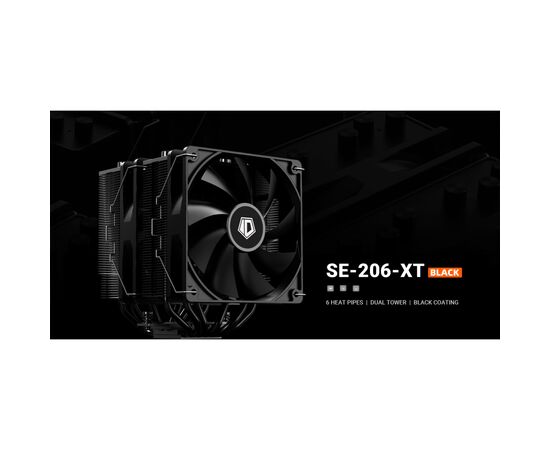 Кулер для процессора ID-Cooling SE-206-XT Full Black, изображение 9 Кулер для процессора ID-Cooling SE-206-XT Full Black, изображение 9