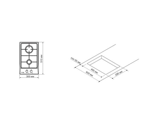 Варочная поверхность Pyramida PFX 320 IX, изображение 7 Варочная поверхность Pyramida PFX 320 IX, изображение 7