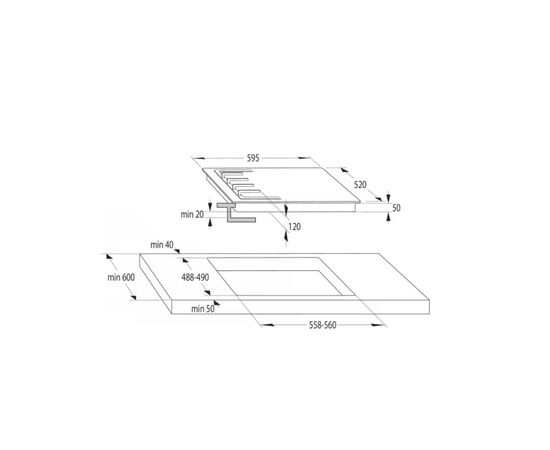 Варочная поверхность Gorenje GCI691BSC, изображение 5 Варочная поверхность Gorenje GCI691BSC, изображение 5