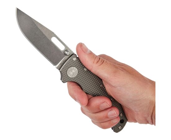 Нож Demko AD20.5 Clip Point 20CV Milled Titanium (205-20CV-TI-TEX-CP), изображение 5 Нож Demko AD20.5 Clip Point 20CV Milled Titanium (205-20CV-TI-TEX-CP), изображение 5