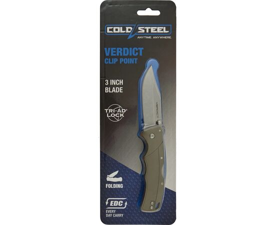 Нож Cold Steel Verdict Clip Point FDE (блістер) (CS-FL-C3CPSSFDEZ), изображение 4 Нож Cold Steel Verdict Clip Point FDE (блістер) (CS-FL-C3CPSSFDEZ), изображение 4