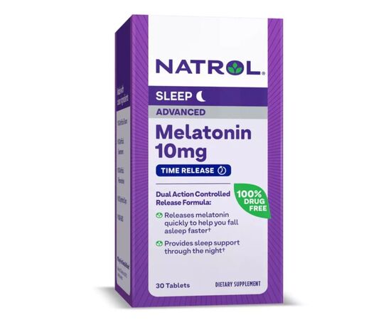 Аминокислота Natrol Мелатонин замедленного высвобождения, 10 мг, Melatonin Advanced (NTL07171)