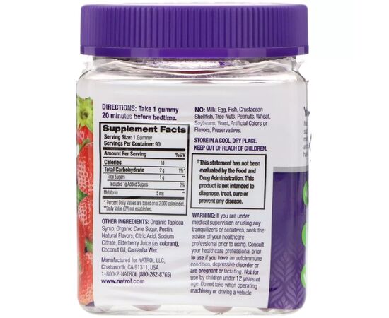 Аминокислота Natrol Мелатонин, Со Вкусом Клубники, 5 мг, 90 жевательных табл (NTL-07332), изображение 2 Аминокислота Natrol Мелатонин, Со Вкусом Клубники, 5 мг, 90 жевательных табл (NTL-07332), изображение 2