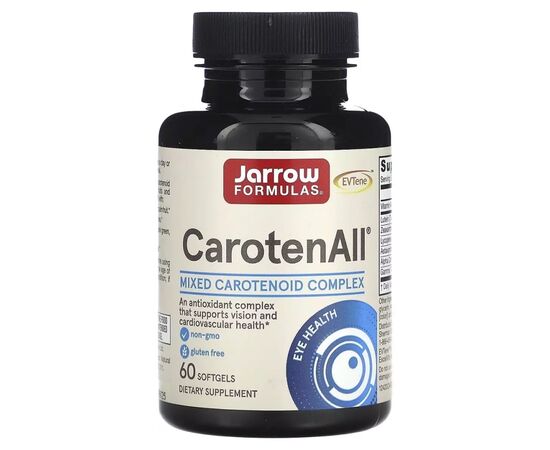 Антиоксидант Jarrow Formulas Комплекс смешанных каротиноидов, CarotenAll, Mixed Carotenoids Complex, (JRW-12018)