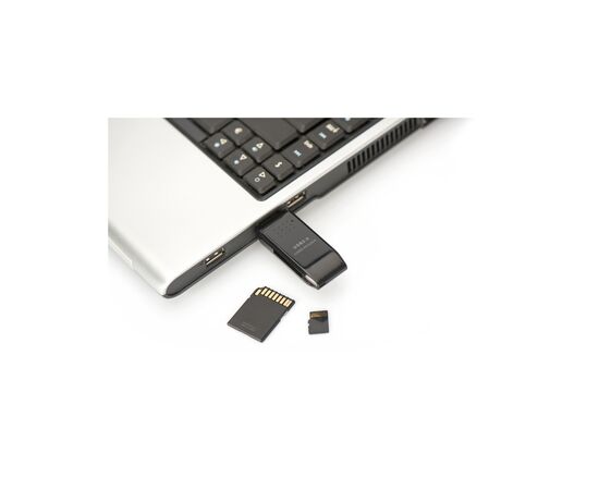 Считыватель флеш-карт Digitus USB 2.0 SD/MicroSD (DA-70310-3), изображение 3 Считыватель флеш-карт Digitus USB 2.0 SD/MicroSD (DA-70310-3), изображение 3
