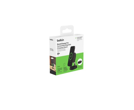 Зарядное устройство Belkin 15W Magnetic Stand Qi2 black (WIA008BTBK), изображение 12 Зарядное устройство Belkin 15W Magnetic Stand Qi2 black (WIA008BTBK), изображение 12