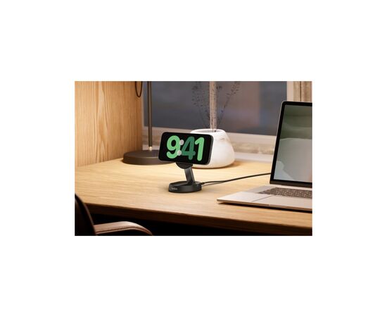 Зарядное устройство Belkin 15W Magnetic Stand Qi2 black (WIA008BTBK), изображение 2 Зарядное устройство Belkin 15W Magnetic Stand Qi2 black (WIA008BTBK), изображение 2