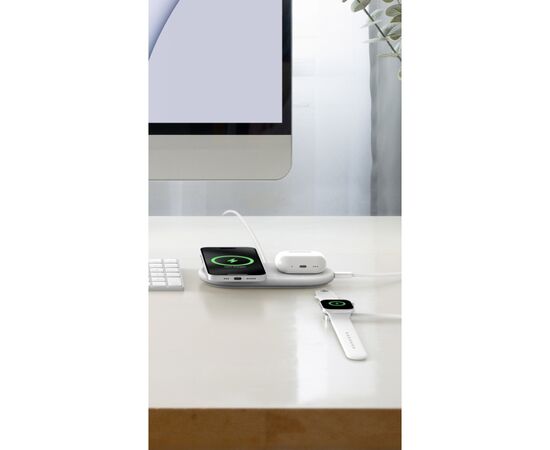 Зарядное устройство Belkin 2in1 15W Pad Qi2 white (WIZ021VFWH), изображение 9 Зарядное устройство Belkin 2in1 15W Pad Qi2 white (WIZ021VFWH), изображение 9