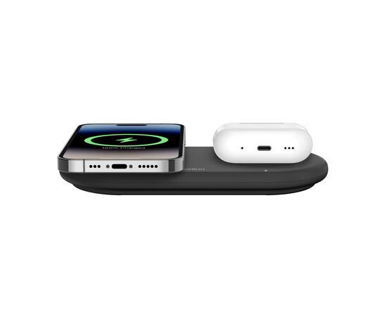 Зарядное устройство Belkin 2in1 15W Pad Qi2 black (WIZ021VFBK), изображение 8 Зарядное устройство Belkin 2in1 15W Pad Qi2 black (WIZ021VFBK), изображение 8