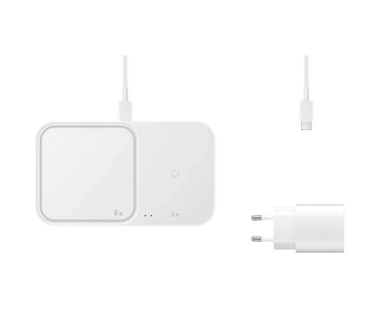 Зарядное устройство Samsung Duo 15W wirh Power Adapter White (EP-P5400TWEGEU), изображение 2 Зарядное устройство Samsung Duo 15W wirh Power Adapter White (EP-P5400TWEGEU), изображение 2
