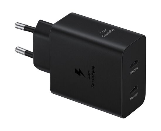 Зарядний пристрій Samsung 50W 2xUSB-С + cableUSB-C to USB-C 1.8m black (EP-T5020XBEGEU)