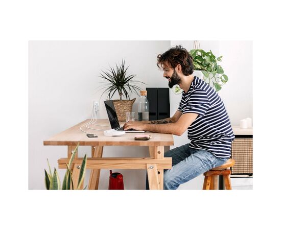 Зарядное устройство Belkin 140W 3хUSB-С GAN PD PPS USB-A White (WCH014BTWH), изображение 3 Зарядное устройство Belkin 140W 3хUSB-С GAN PD PPS USB-A White (WCH014BTWH), изображение 3