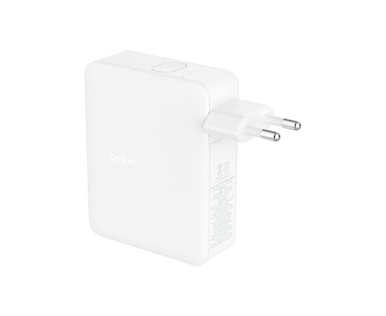 Зарядное устройство Belkin 140W 3хUSB-С GAN PD PPS USB-A White (WCH014BTWH), изображение 9 Зарядное устройство Belkin 140W 3хUSB-С GAN PD PPS USB-A White (WCH014BTWH), изображение 9