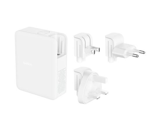 Зарядное устройство Belkin 140W 3хUSB-С GAN PD PPS USB-A White (WCH014BTWH)