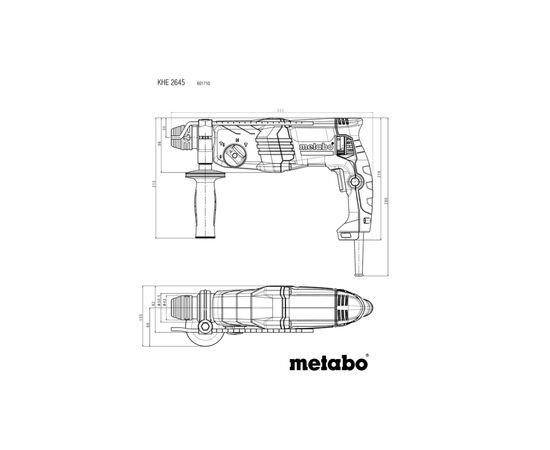 Перфоратор Metabo KHE 2645 SDS-plus, 850Вт, 2.9Дж, 2.9кг (601710500), изображение 4 Перфоратор Metabo KHE 2645 SDS-plus, 850Вт, 2.9Дж, 2.9кг (601710500), изображение 4