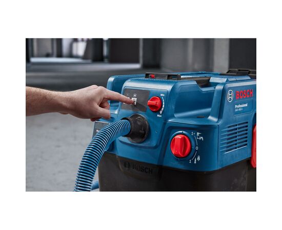 Пылесос строительный Bosch GAS 400 A, 1200Вт, 240мБар, 40л, 14кг (0.601.9M0.020), изображение 2 Пылесос строительный Bosch GAS 400 A, 1200Вт, 240мБар, 40л, 14кг (0.601.9M0.020), изображение 2