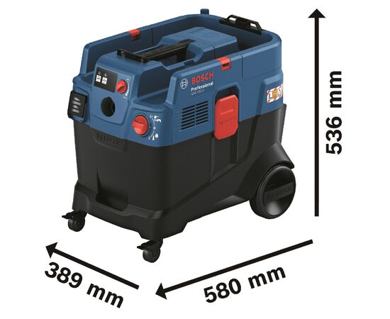 Пылесос строительный Bosch GAS 400 A, 1200Вт, 240мБар, 40л, 14кг (0.601.9M0.020), изображение 9 Пылесос строительный Bosch GAS 400 A, 1200Вт, 240мБар, 40л, 14кг (0.601.9M0.020), изображение 9