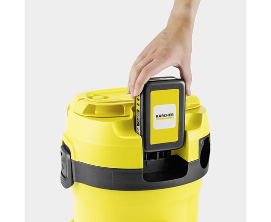 Пылесос строительный Karcher аккумуляторный WD 2-18, 18V, 12л (без АКБ и ЗУ) (1.628-500.0), изображение 5 Пылесос строительный Karcher аккумуляторный WD 2-18, 18V, 12л (без АКБ и ЗУ) (1.628-500.0), изображение 5