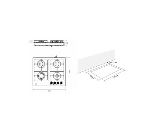 Варочная поверхность Eleyus INGA 60 BL CF, изображение 11 Варочная поверхность Eleyus INGA 60 BL CF, изображение 11